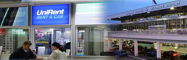 Aerodrom Beograd salter za rent a car